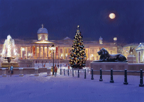 The night before Christmas in Trafalgar Square
