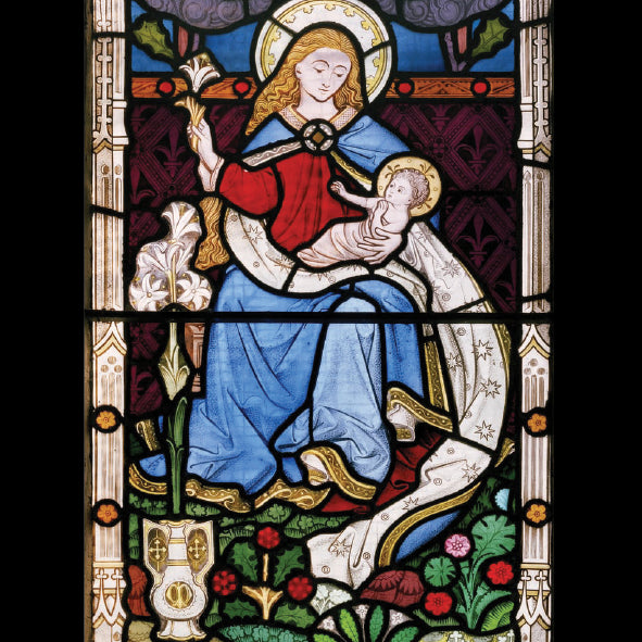 Stained Glass Madonna and Child